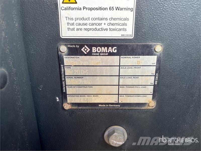 Bomag BW213D-5 Smooth Drum Compactor Rodillos de un solo tambor