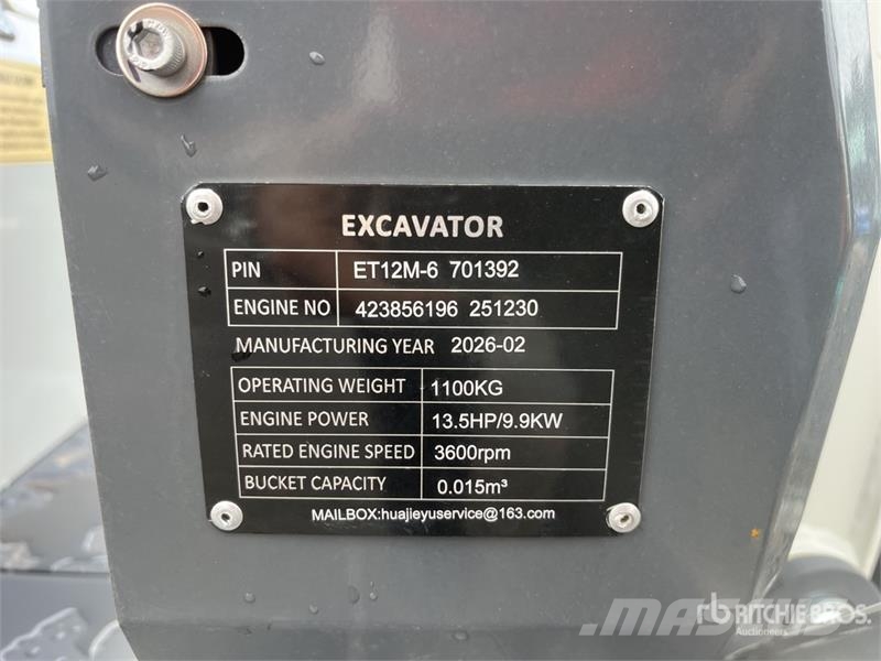 BTTL ET12M-6 Mini Excavator (Unused) Mini excavators < 7t (Mini diggers)