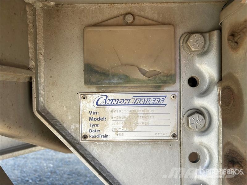 Cannon 6.2 m Tri/A B-Double Lead Livestock Trailer Prikolice za prijevoz stoke
