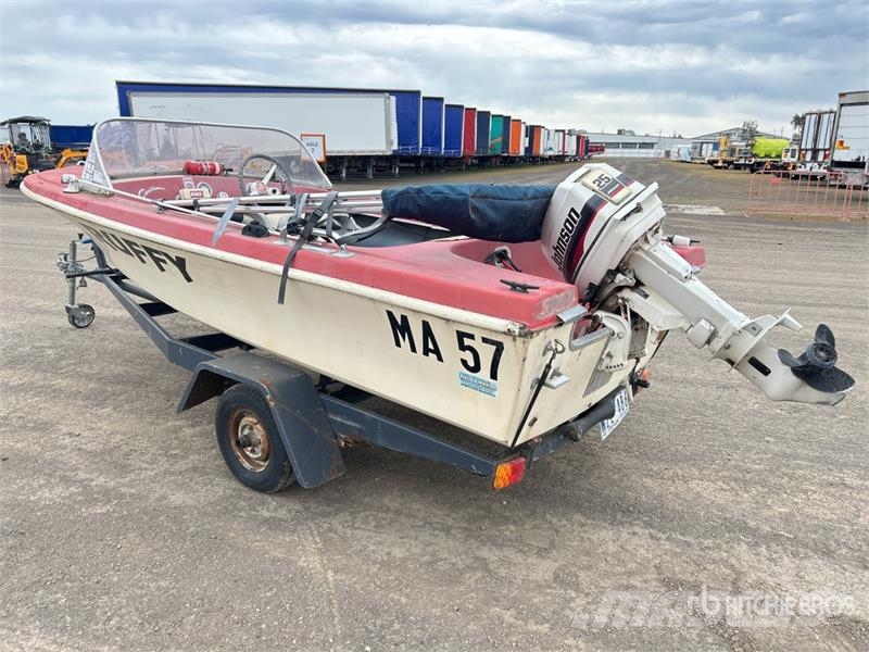 Caribbean 14 ft Bay Boat w/1987 Custom Made S/A Tr Drugi deli