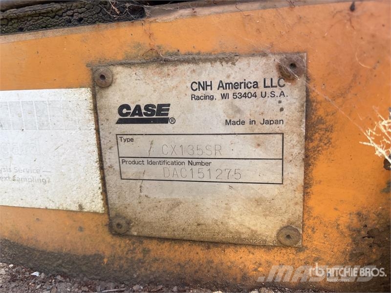 CASE CX135SR Tracked Excavator Pásové rýpadlá