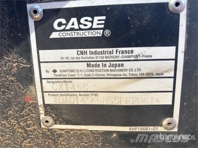 CASE CX145 Tracked Excavator Bagri goseničarji