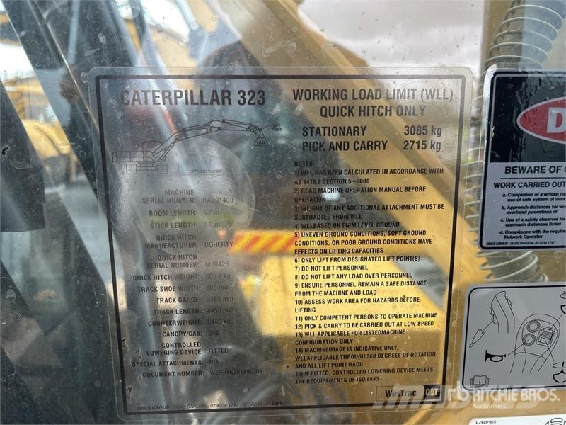 CAT 323 Tracked Excavator Crawler excavators