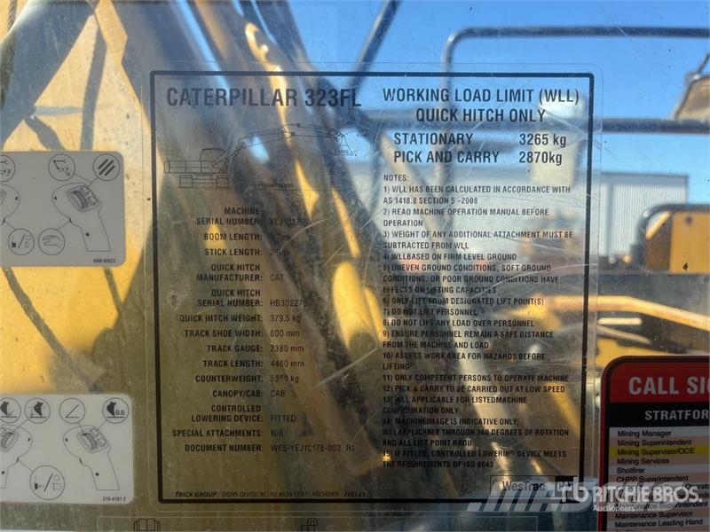 CAT 323F Tracked Excavator Crawler excavators