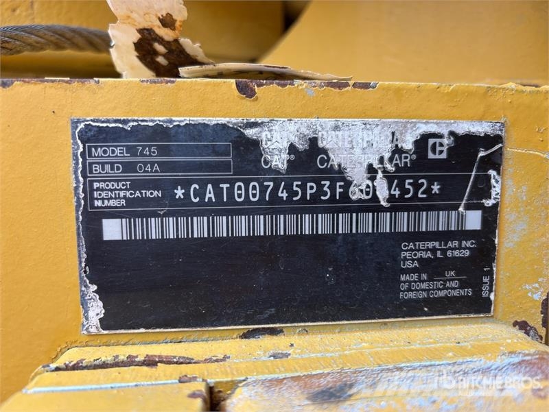 CAT 745 Articulated Dump Truck Kĺbové nákladné autá