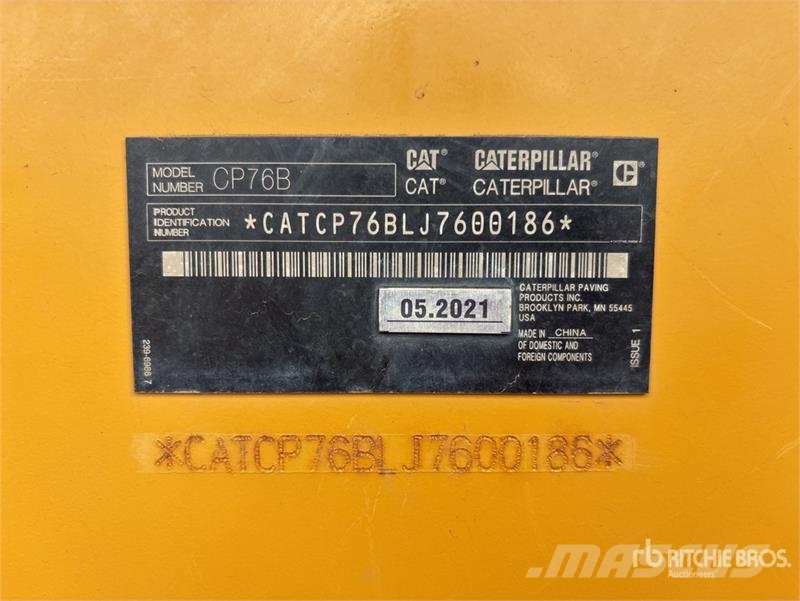 CAT CP76B Padfoot Drum Compactor Valjci sa jednim bubnjem