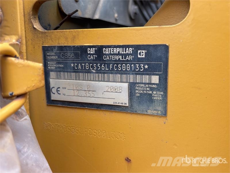 CAT CS56 Smooth Drum Compactor Ühe trumliga rullid