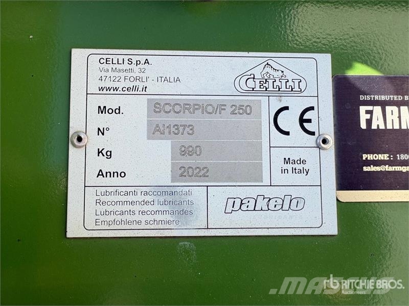 Celli Scorpio/F250 2500 mm Mulcher Attachment Šumski mulčeri