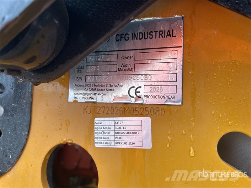 CFG Industrial KJT27 Compact Track Loader (Unused) Smykem řízené nakladače