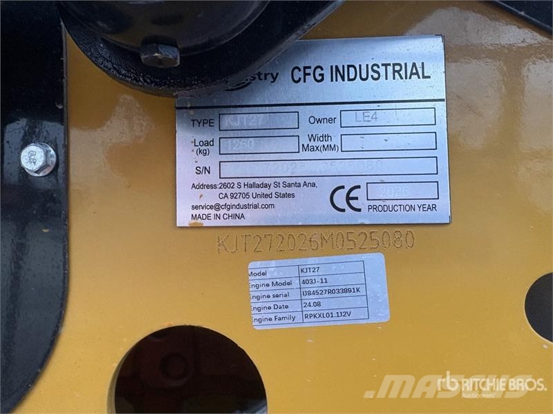 CFG KJT27 Compact Track Loader (Unused) Minicargadoras