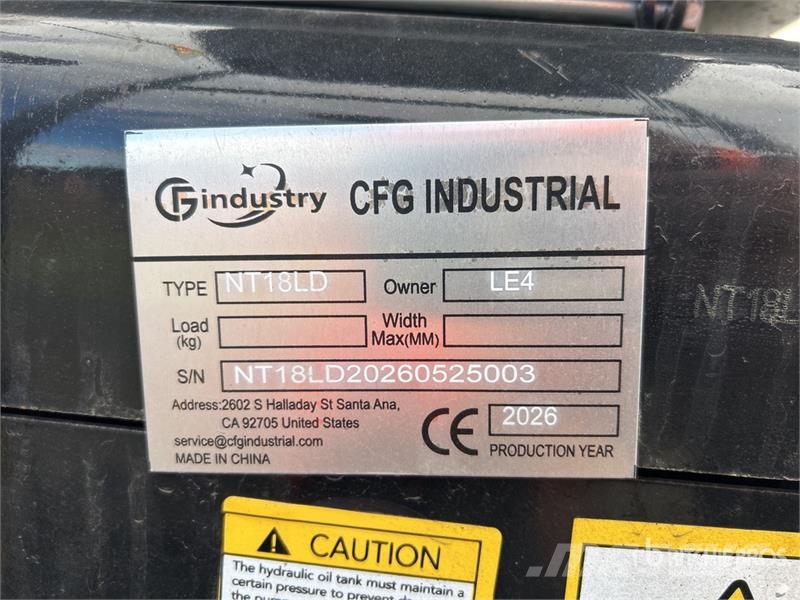 CFG NT18LD Mini Excavator (Unused) Mini bagri <7t