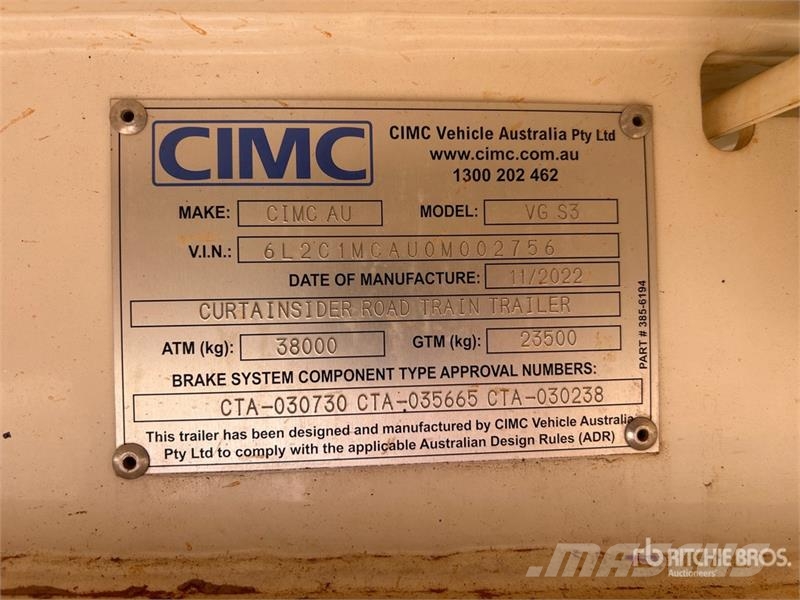 CIMC 13.4 m Tri/A Step Deck Curtain Side Trailer مقطورات بغطاء جانبي