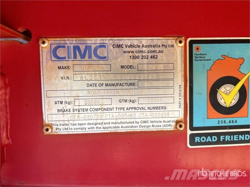 CIMC 13.4 m Tri/A Step Deck Flatbed Trailer مقطوروات مسطحة/مفصلية الجوانب