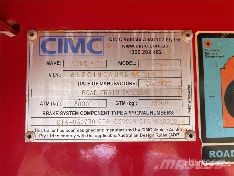 CIMC 13.4 m Tri/A Step Deck Flatbed Trailer مقطوروات مسطحة/مفصلية الجوانب