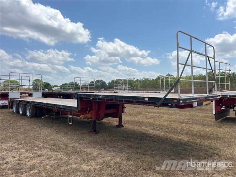 CIMC 13.4 m Tri/A Step Deck Flatbed Trailer مقطوروات مسطحة/مفصلية الجوانب