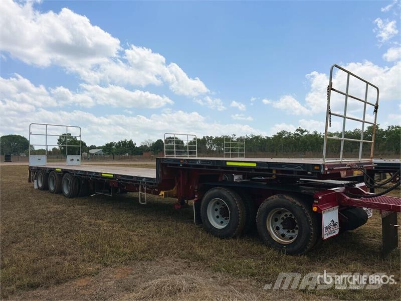 CIMC 13.4 m Tri/A Step Deck Flatbed Trailer مقطوروات مسطحة/مفصلية الجوانب