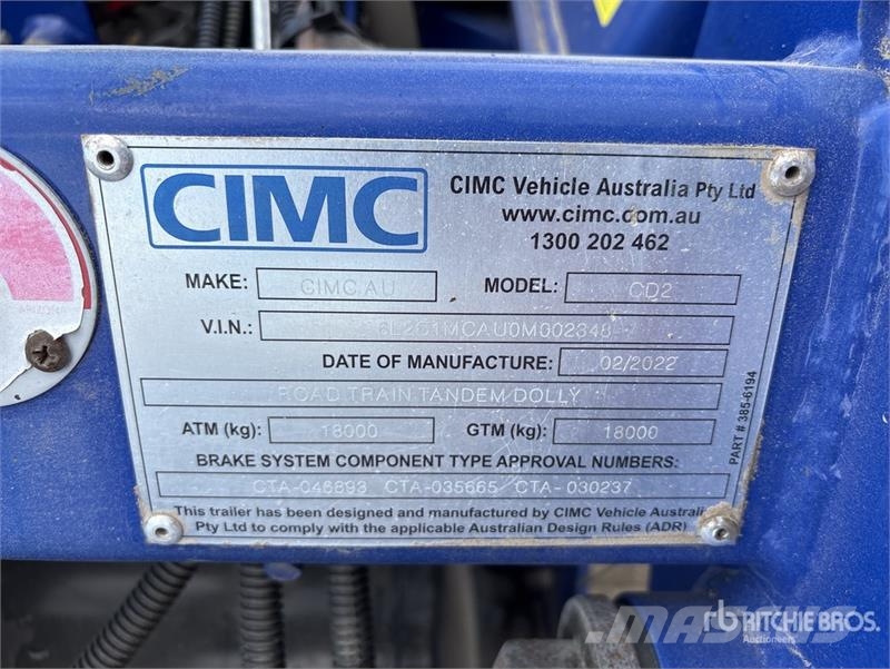 CIMC Bogie/A Road Train Dolly Dollyanhänger