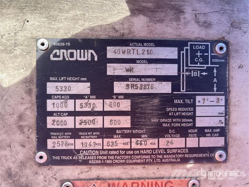 Crown 40WR 1000 kg Electric Forklift Chariots élévateurs électriques