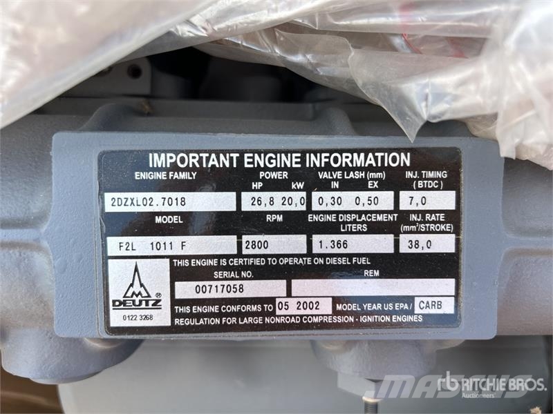 Deutz F2L1011F Engine (Unused) Engines