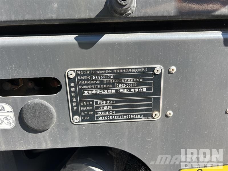 Develon DX55R-7M Mini Excavator (Unused) Mini bagri <7t