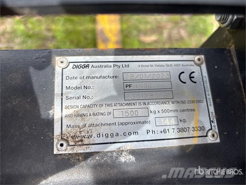 Digga PF-1500 1070 mm Skid Steer Forks Vilice