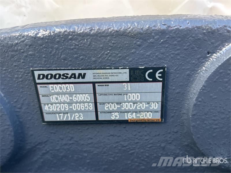 Doosan EQC03D Hydraulic Tilting Excavator Hitch (Unused) Ostale poljoprivredne mašine