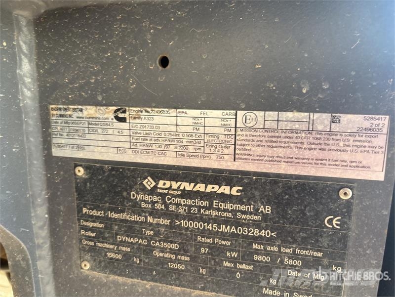 Dynapac CA3500D Smooth Drum Compactor Egydobos hengerek