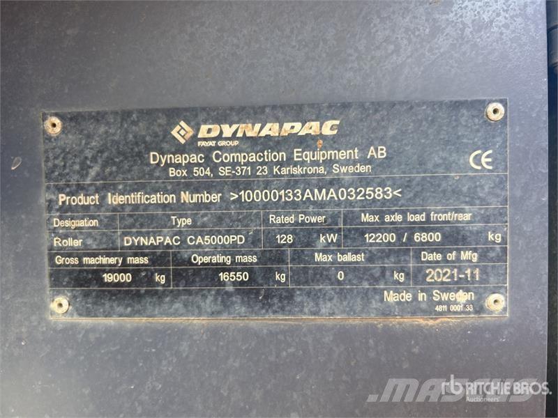 Dynapac CA5000PD Padfoot Drum Compactor Enkelt tromle