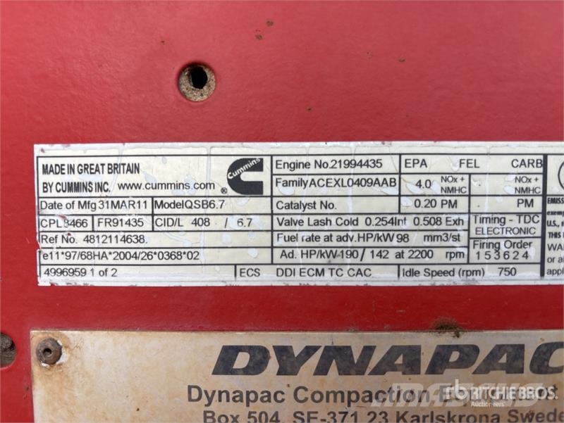 Dynapac CA602D Smooth Drum Compactor Ühe trumliga rullid