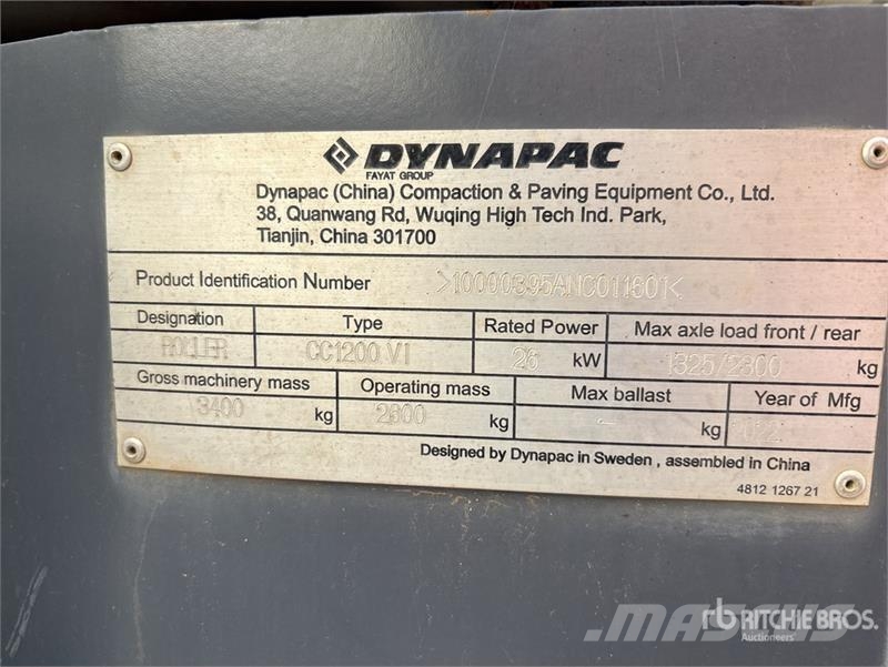 Dynapac CC1200 VI Double Drum Roller Twin drum rollers