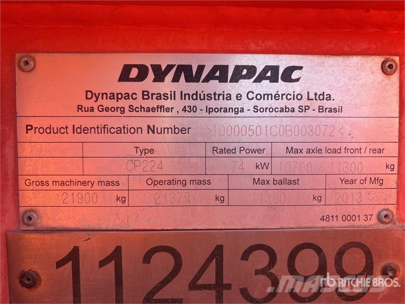 Dynapac CP224 7 Wheel Pneumatic Roller Pneumorehvidega rullid