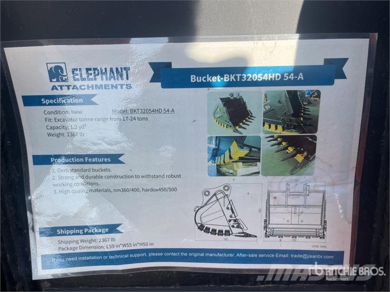  Elephant BKT32054HD 1400 mm Digging Excavator Buck دلاء