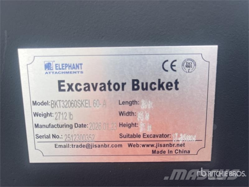  Elephant BKT32060SKEL 60-A 1600 mm Skeleton Excava Buckets