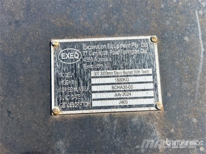 EXEQ 2000 mm Q/C Skeleton Excavator Bucket - Fits Buckets