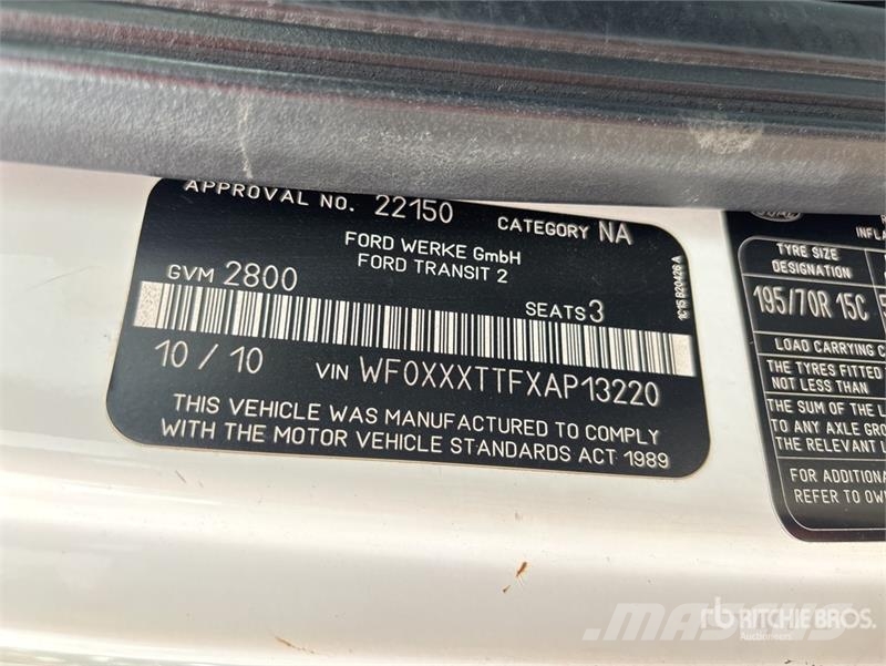 Ford Transit Cargo Van Preču pārvadāšanas furgoni