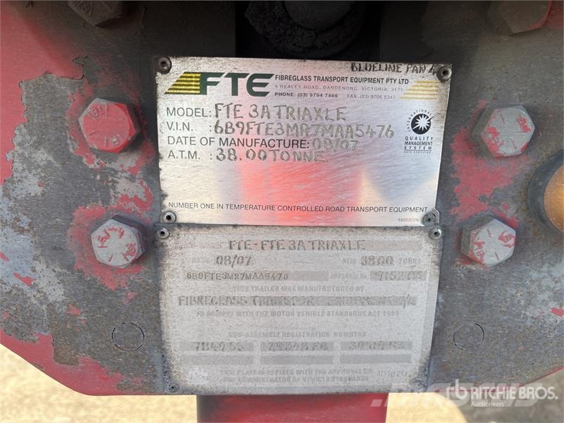 FTE 13.3 m Tri/A Refrigerated Trailer Kühlauflieger