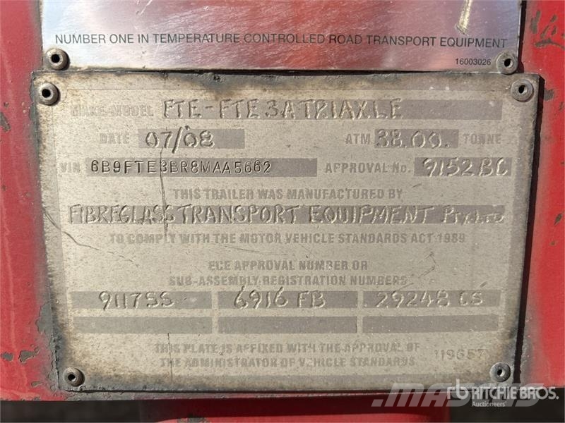 FTE 13.3 m Tri/A Refrigerated Trailer Kühlauflieger