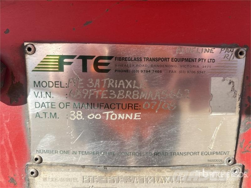 FTE 13.3 m Tri/A Refrigerated Trailer Kühlauflieger