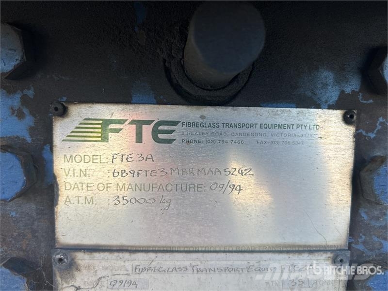 FTE 3A 13.4 m Tri/A Refrigerated Trailer نصف مقطورات بدرجة حرارة قابلة للضبط