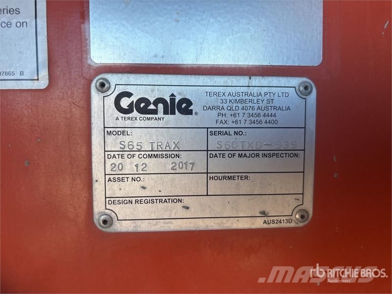 Genie S65 TRAX Crawler Diesel Articulating Boom Lift Articulated boom lifts