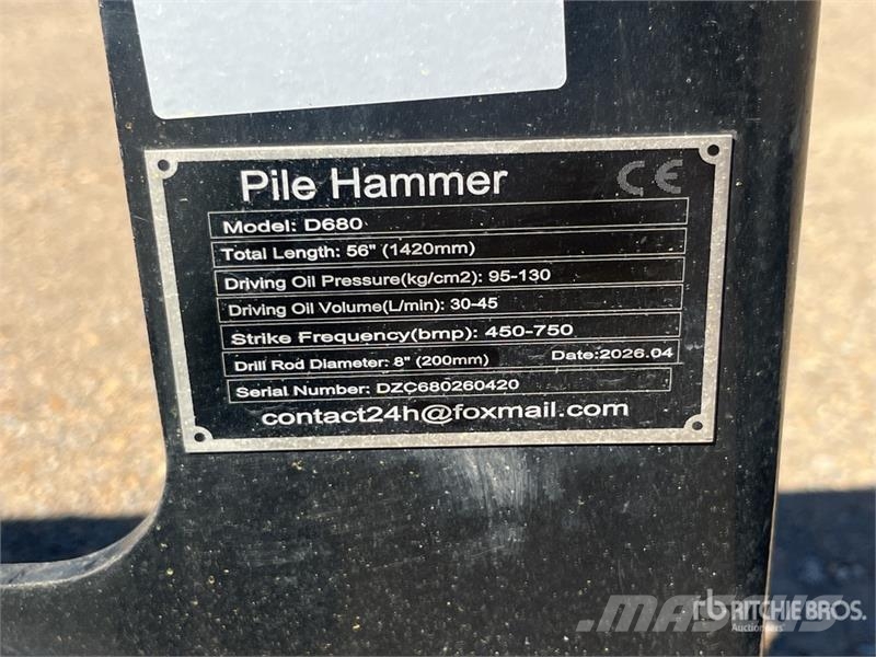 GIYI D680 1150 mm Pile hammer (Unused) 围栏设备
