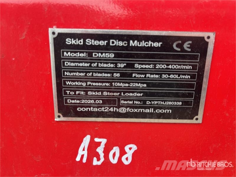  GIYI DM59 1600 mm Skid Steer Mulcher (Unused) 松土机