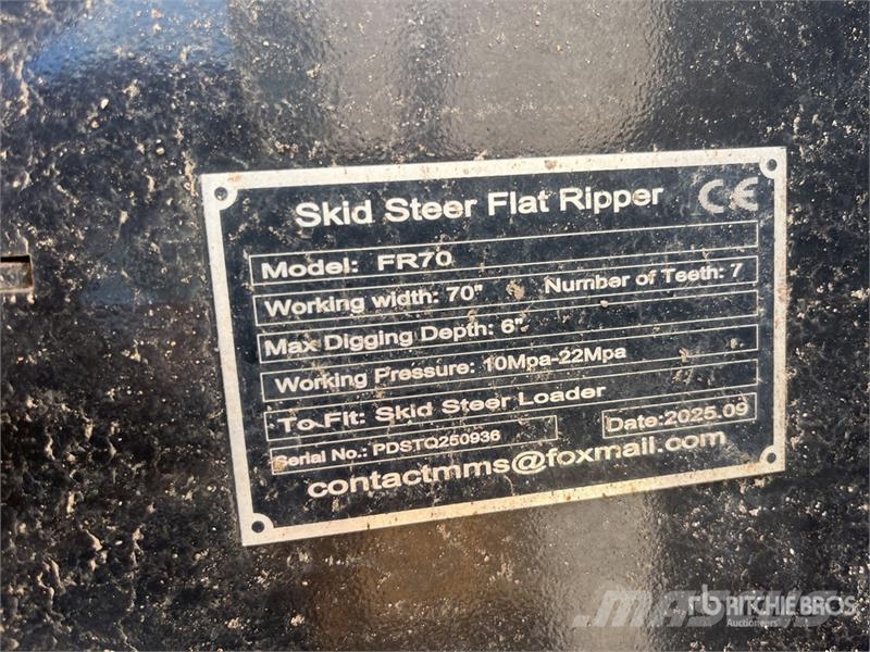 GIYI FR70 1830 mm Skid Steer Box Blade (Unused) Other components