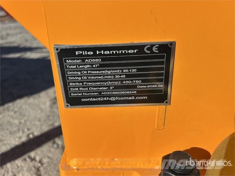 GIYI GY-AD680 Skid Steer Post Driver (Unused) Fencing equipment