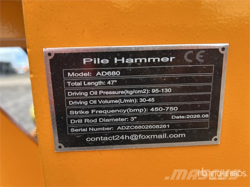  GIYI GY-AD680 Skid Steer Post Driver (Unused) Zäune und Zubehör