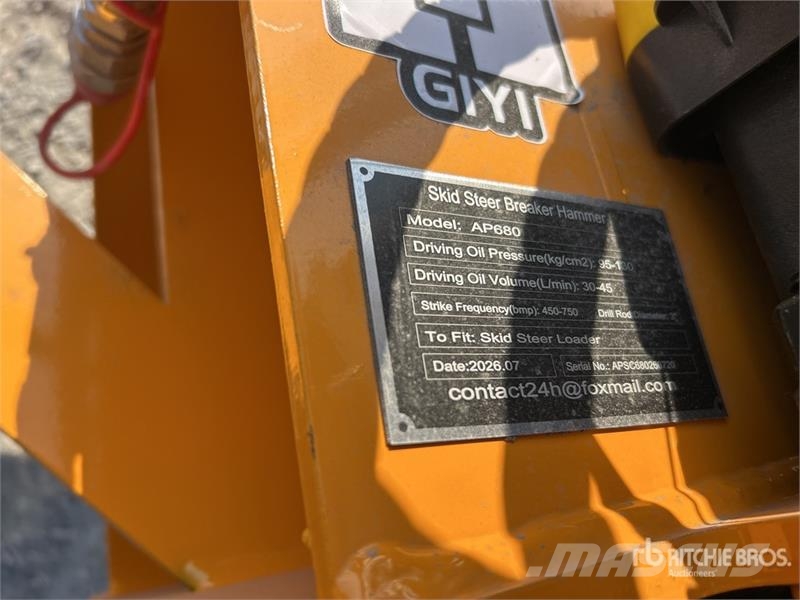 GIYI GY-AP680 Skid Steer Breaker (Unused) Fejtőgépek