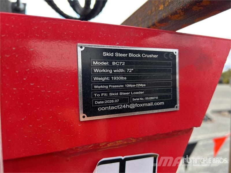 GIYI GY-BC72 72 in Skid Steer Block Crusher (Unuse Drugi deli