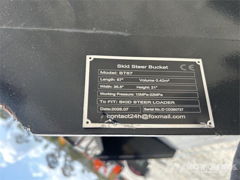 GIYI GY-BT67 1700 mm General Purpose Skid Steer Bu Baldes