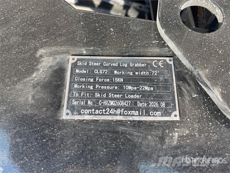  GIYI GY-CLG72 72 in Log Skid Steer Grapple (Unused Grapples
