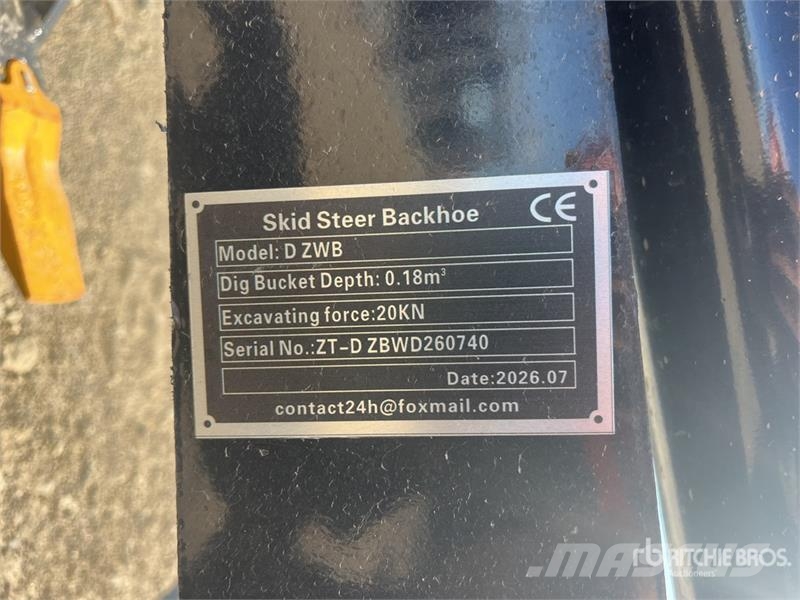  GIYI GY-D ZWB Skid Steer Backhoe (Unused) Acessórios Retroescavadoras